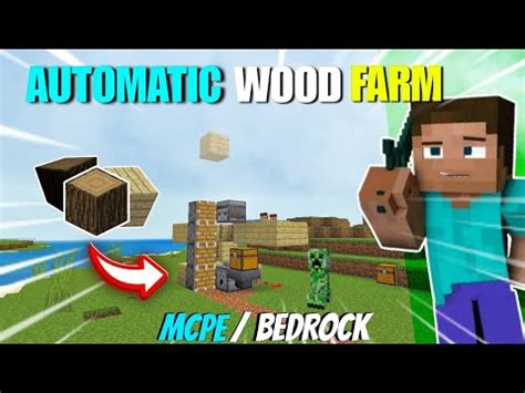 How To Make Automatic Wood Farm In Minecraft Pe How To Make Automatic