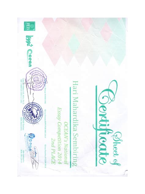 sertifikat prestasi  akademik