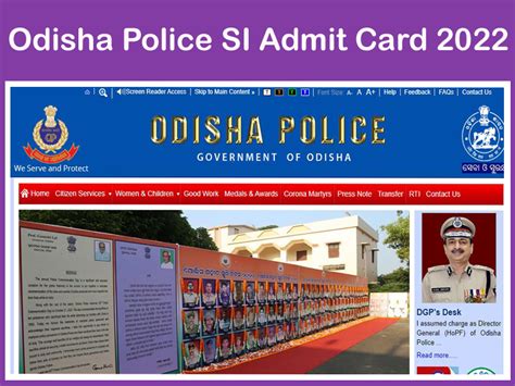 Odisha Police Si Admit Card Exam Dates Odishapolice Gov In