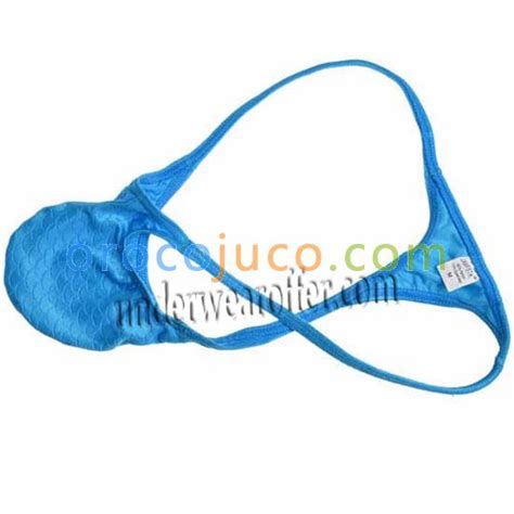Men Bulge Pouch T Back Gay Mini Tangas Scales Modello Underwear Shiny Micro String Thongs Mu