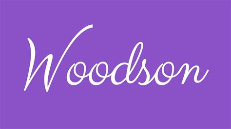 Learn How To Sign The Name Woodson Stylishly In Cursive Writing YouTube