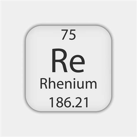 rhenium symbol chemical element   periodic table vector