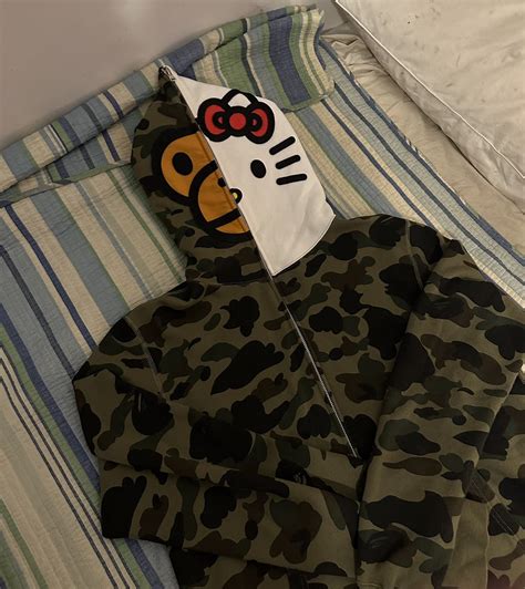 Bape Bape X Hello Kitty Full Zip Hoodie Grailed