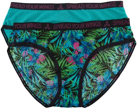 Balanced Tech Women S Printed Micro Mesh Bikini Panty 2 Pack Walmart