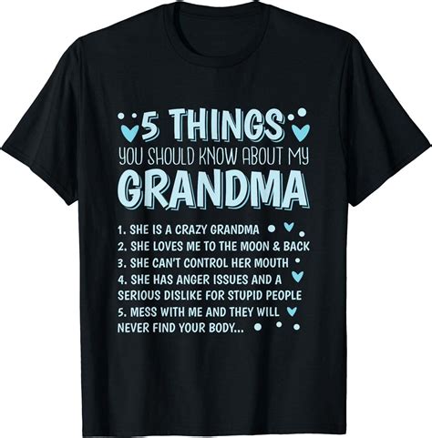 5 Things You Should Know About My Grandma T Shirt Walmart