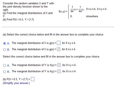 Solved Consider the random variables X and Y with (b) Find | Chegg.com