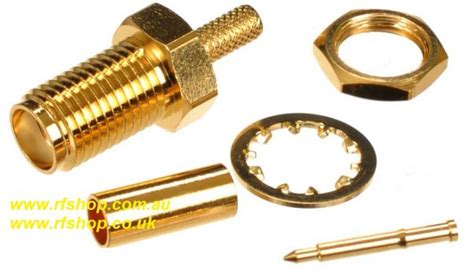 Coaxial Connector SMA Jack Conventional Female Bulkhead Crimp