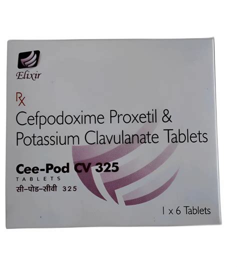 Cee Pod Cv 325 Cefpodoxime Proxetil Potassium Clavulanate Tablets At Best Price In Chennai