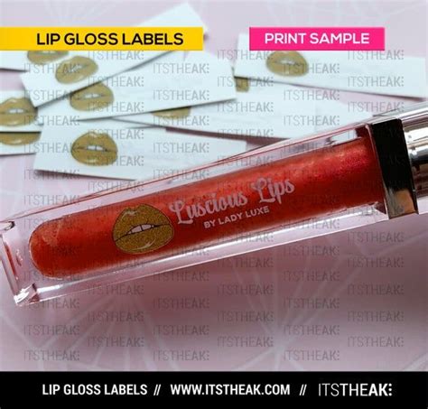 Lip Gloss Labels Customized With Your Logo Lipgloss Etsy Lip Gloss Homemade Lips Glossier