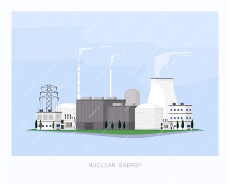 Premium Vector Nuclear Energy Nuclear Power Plant Supply Electricity