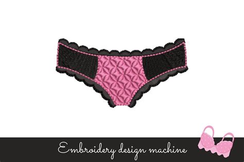 Lingerie Culotte Noire Et Rose Creative Fabrica