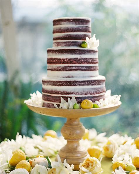 Beautiful Naked Wedding Cake Ideas Martha Stewart Weddings