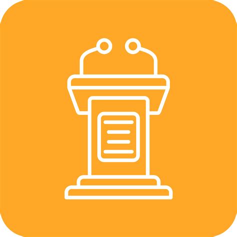 Tribune Line Round Corner Background Icons 14812075 Vector Art at Vecteezy