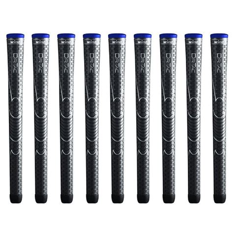 Winn Dri Tac Midsize 1 16 Dark Gray 9 Piece Golf Grip Bundle