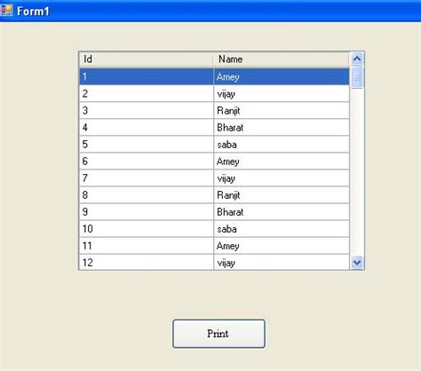 C Tutorial How To Print A Datagridview With Paging Images