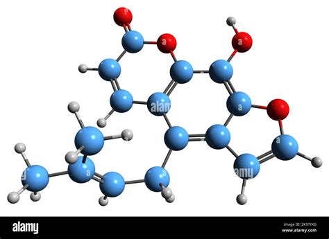 D Bild Der Skelettformel Von Alloimperatorin Molekulare Chemische