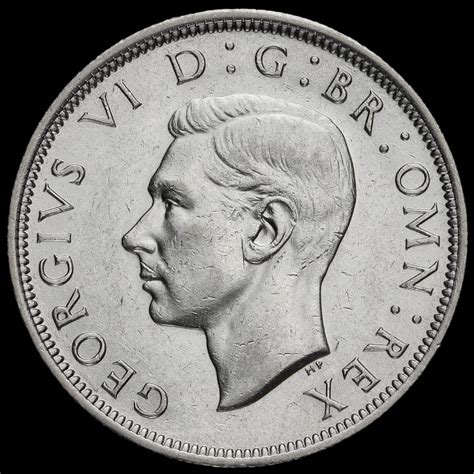 George Vi Silver Half Crown Gvf