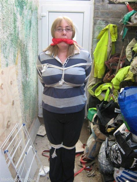 Mature Woman Is Silenced With A Gag While Her Tits Are Tied Up With Rope Coedcherry