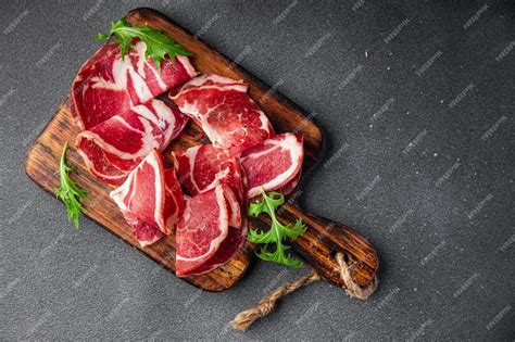 Premium Photo Coppa Cured Meat Delicious Healthy Meal Food Snack On