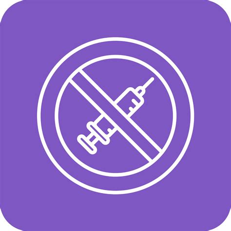 No Steroids Line Round Corner Background Icons 14808868 Vector Art at