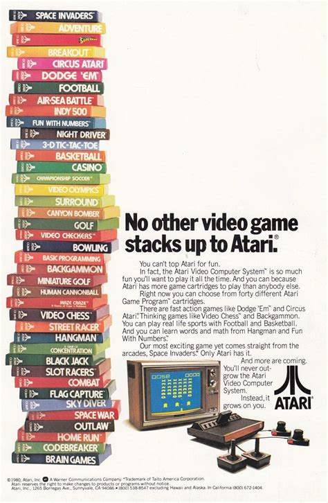 1980 Atari Ad Video Vintage Vintage Video Games Classic Video Games