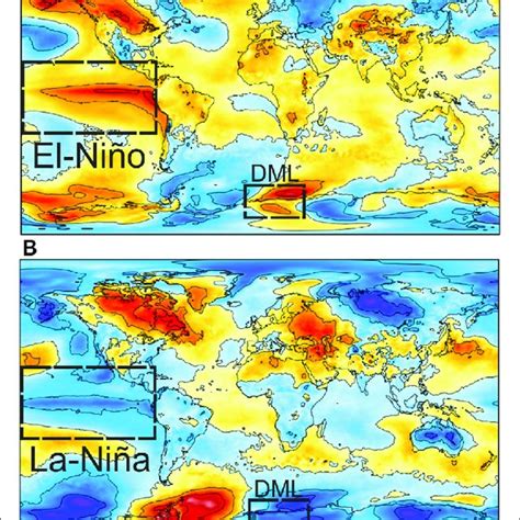 Composite ERA5 Surface Air Temperature Anomaly Map For The A El