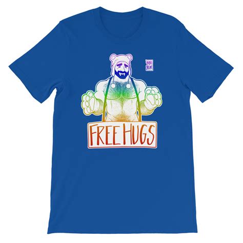 ADAM LIKES HUGS GAY PRIDE LINEART Short Sleeve Unisex T Shirt Shop Bobo Bear