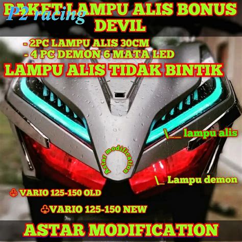 Jual Paket Lampu Alis Runing Mode Bonus Demon Vario Old New