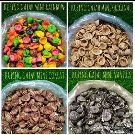 Jual Kuping Gajah Mini Rainbow Coklat Cream Vanilla Shopee Indonesia