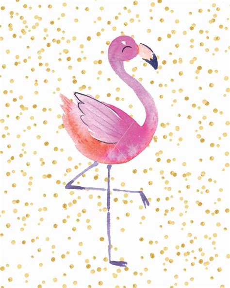 Flamingo Wall Print Flamingo Wall Art Flamingo By ThePrintPuffin