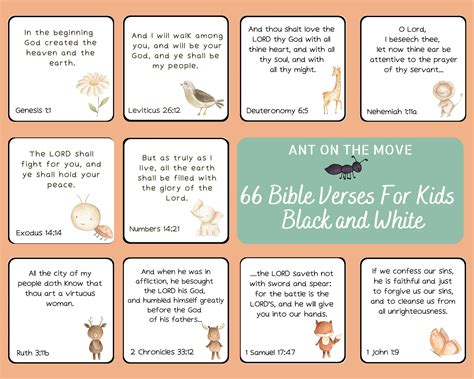 66 Bible Verses for Kids Black and White Bible Verses for Kids ...