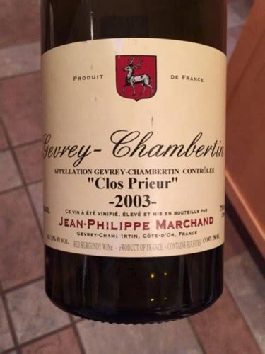 Jean Philippe Marchand Gevrey Chambertin Er Cru Clos Prieur Vivino Us