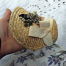 Шляпка из натуральной соломки для антикварных кукол или реплик ...