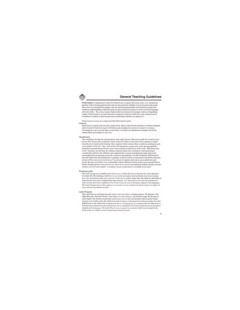 Prima Latina Teacher Manual