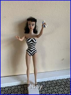 Vintage Brunette Barbie Ponytail Doll With Nipples E Vintage Japan Doll