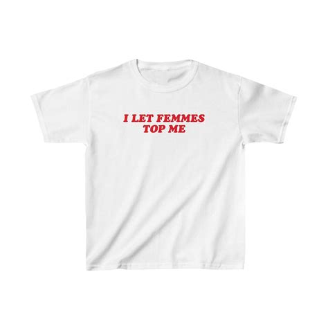 I Let Femmes Top Me Funny Lesbian Baby Tee Bisexual Pride Shirt Lgbtq Pride Month S Retro