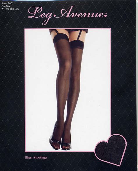 Nylon Stockings Sheer Seamless Adult 1 Size Blk Nud Red Tan Wht Leg