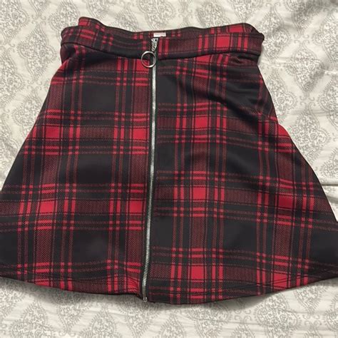 Hot Topic Skirts Hot Topic Emo Goth School Girl Red Plaid Skirt Poshmark