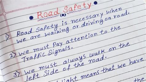 Road Safety 10 Lines Essay On Road Safety Rules For Road