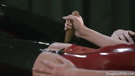 Latex Clad Lesbian Teen Enjoying A Spectacular Dildo Fuck Porn300