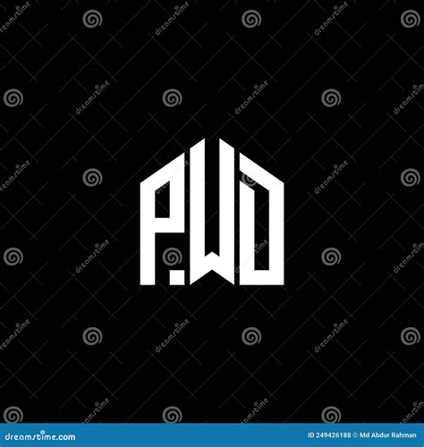 Pwd Letter Logo Design On Black Background Pwd Creative Initials