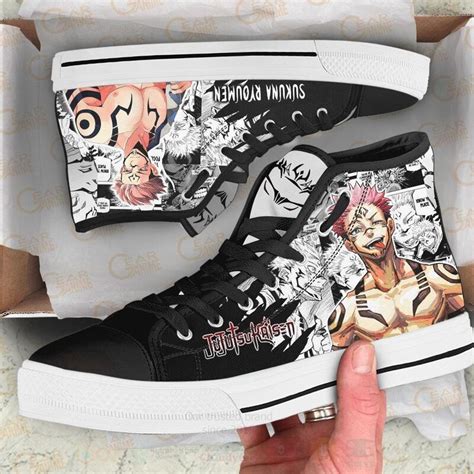 Hot Sukuna Ryoumen Custom Manga Anime Jujutsu Kaisen Unisex High Top Canvas Shoes Express Your