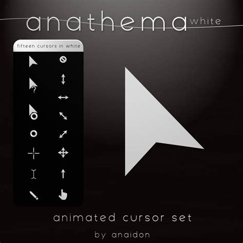 anathema white cursor set  anaidon aserra  deviantart