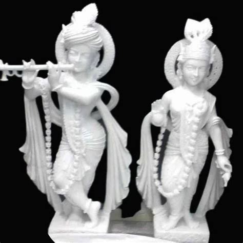 White Makrana Marble Radha Krishna Statue At Rs Marble Radha