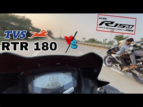 Apache Rtr 180 2v Vs R15m Drag Race With Pillion Drag Race Amazing