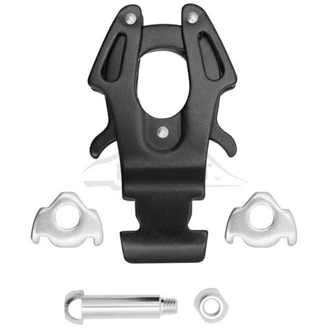 Kong FROG NUDE Czarny aluminiowy karabinek do taśm zamykany automatycznie przy kotwiczeniu w