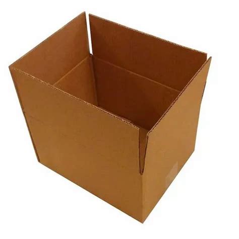 Plain Brown 3 Ply Corrugated Packaging Box Weight Holding Capacity Kg