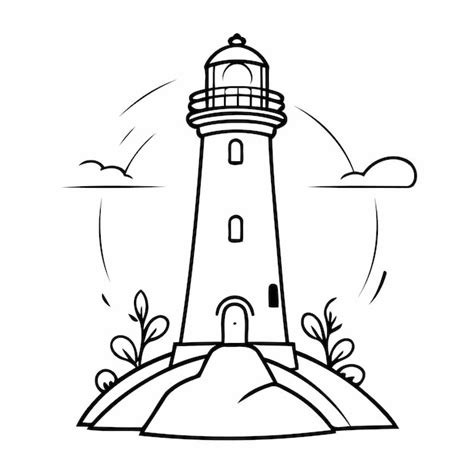 Illustration Vectorielle Simple Du Griffon De Phare Pour Enfants