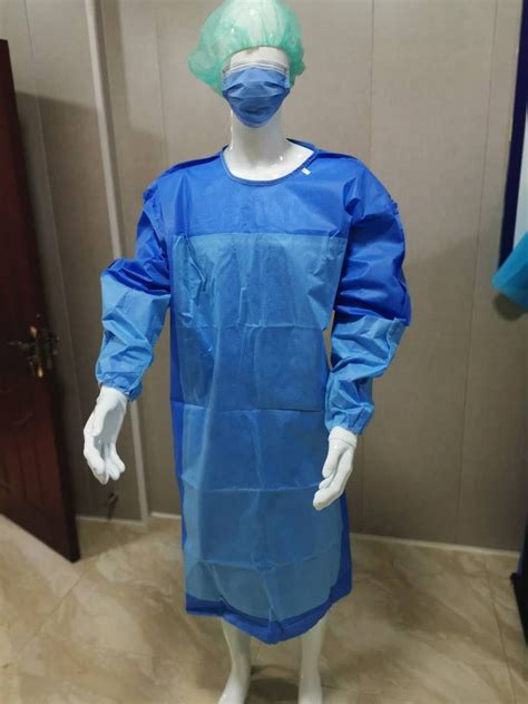 Ce Sgs Certified Disposable Eo Sterile Non Woven Reinforced Surgical Gown Sms 40 45gsm China