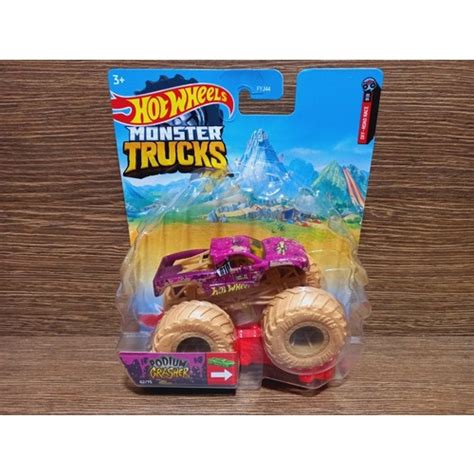 Hot Wheels Monster Truck Podium Crasher Mattel Shopee Brasil